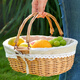 獵玄柳編野餐籃真藤編籃子手提購物籃水果籃手工編織收納筐戶(hù)外采摘籃 柳編雙把手提籃【32*24*25】