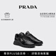 PRADA/普拉達【禮物】男士三角形徽標裝飾皮革運動(dòng)鞋 黑色 42 （8）
