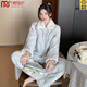 莫代爾三層夾棉睡衣女款國風(fēng)冬季2025新款珊瑚絨加絨加厚高級感家居服 夢(mèng)秋套裝藍色 S (80-100斤)