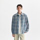 CHINISM CH襯衫男復古格子紋美式仿水洗做舊襯衣外套休閑襯衣CCJA11A6022