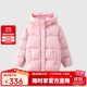 亞瑟士（asics）童裝女童三防羽絨服冬季2024年寬松泡泡袖面包服外套334241074003