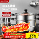 美廚（maxcook）304不銹鋼蒸鍋36CM 二層復底 燃氣爐電磁爐通用 MCZ0654