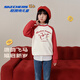 Skechers斯凱奇兒童躍動(dòng)新春系列秋冬童裝紅色插肩袖時(shí)尚百搭衛衣L126K007