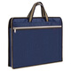 于字簡(jiǎn)手提袋公文包文件包雙層事務(wù)包筆記本電腦包 便攜商務(wù)文件資料收納包大容量藍色7503