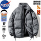 NASA MARVEL棉衣男冬季外套棉服外套加厚立領(lǐng)麂皮絨潮牌寬松百搭情侶裝男裝