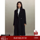 自巧（ZIQIAO）小個(gè)子正肩100%全羊毛雙面呢大衣女2023冬季新款毛呢西裝外套 星空黑 （100%綿羊毛） XXS (1碼)