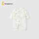 童泰（TONGTAI）嬰兒連體衣春秋季純棉紗布男女寶寶衣服哈衣爬服睡衣灰色73cm