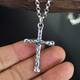 知尋【閻魔】925純銀復古十字架吊墜男士款項鏈男生日禮物送男友 小號重約7.7g 配925銀鏈子