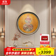 古歌空間 焦點(diǎn)藝術(shù)圓形玄關(guān)裝飾畫(huà)千里江山圖新中式銅版畫(huà)鴻運當頭電視背景墻葫蘆畫(huà) 福祿臨門(mén)【金色】650*650mm 黑胡桃實(shí)木畫(huà)框 銅彩燒工藝+黃銅畫(huà)芯+包安裝