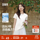 森馬（Semir）短袖t恤女短款合體圓領(lǐng)打底衫2025年新款夏裝涼感透氣u領(lǐng)白t恤女 白色調00311-活力圓領(lǐng) XS