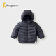 童泰（TONGTAI）寶寶羽絨服冬季嬰兒衣服外出連帽鴨絨外套兒童三防上衣黑色90cm