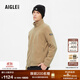 AIGLE艾高經(jīng)典款ACW22MFLE003戶(hù)外保暖上衣全拉鏈抓絨衣外套男士 杻藤杏色 AF722 L (180/96A)