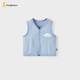 童泰（TONGTAI）嬰兒馬甲春秋季純棉寶寶衣服雙層加厚背心坎肩馬夾上衣藍色73cm