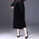 半身裙女包臀裙一步裙中長(cháng)款通勤顯瘦2025冬季新款彈力絲絨一片式 黑色 M （體重90-100斤）