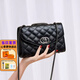 喵小姐（MISSMIAO）輕奢高端品牌女士包包女包新款菱格鏈條小方包通勤百搭單肩斜挎包 黑色(小巧精致簡(jiǎn)約休閑小眾高級)