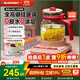 藍寶（BLAUPUNKT）全玻璃養生壺燒水壺煮茶壺多功能0膠分體恒溫壺辦公室一人用家用高顏值花茶煮茶器防糊防溢燉煮壺 【童話(huà)粉-配茶漏】 1.2L 全玻璃/送一年玻璃險