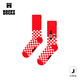 Happy Socks【新品】Happy Socks紅色襪子襪子女ins潮中筒襪堆堆襪女秋冬 酒宴 1雙 M 36-40