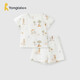 童泰（TONGTAI）寶寶短袖套裝夏季純棉嬰兒上衣兒童內衣男女童短褲提花橘色90cm