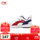 李寧童鞋兒童運動(dòng)鞋男女小童秋冬小阿甘防撞魔術(shù)貼學(xué)步休閑鞋YKAP148 【冬季皮革】白/朱砂紅/深航艦藍-13 28