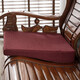 鹿敘橘前低后高沙發(fā)墊老式紅實(shí)木聯(lián)邦椅弧形斜坡座墊加厚高密度海綿 酒紅色 四季棉麻  前低后高坐墊 長(cháng)度50*深度50cm （加硬海綿）