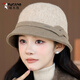 啄木鳥(niǎo)（TUCANO）漁夫帽女秋冬天新款羊毛針織保暖帽子英倫復古盆帽氣質(zhì)百搭禮帽潮 卡其色 均碼