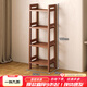 景亨置物架多層收納架子落地簡(jiǎn)易楠竹廚房客廳靠墻書(shū)貨雜物零食儲物架 (全板)茶色4層35長(cháng)【加粗加固】