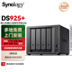 群暉（Synology）DS925+四盤(pán)位 雙核心 NAS網(wǎng)絡(luò )存儲服務(wù)器 私有云 文件服務(wù)器 數據備份 跨平臺共享 權限管理 DS925+4GB內存標機 單機不含硬盤(pán)