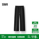 森馬（Semir）發(fā)熱抑菌抓絨抽繩分割寬松2025百搭闊腿褲女冬休閑褲109725127001