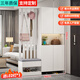 諾曼圖鞋柜玄關(guān)柜客廳屏風(fēng)柜一體門(mén)廳柜入門(mén)隔斷柜儲物柜一體柜 E款140cm暖白【簡(jiǎn)約門(mén)】