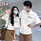 AEMAPE不一樣的disoo情侶裝夏裝t恤新款春夏季高級感短袖班服 男白+女白(POLO衫) L/M_=男L+女M
