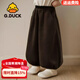 G.duck小黃鴨女童加絨燈籠褲2025秋冬新款兒童寬松保暖褲寶寶一體絨長(cháng)褲 咖色 加絨燈籠褲 110 碼（建議身高100-110cm）