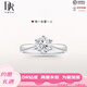 DR求婚鉆戒K金/PT950經(jīng)典六爪求婚結婚鑲鉆莫桑鉆戒指情人節禮物 1克拉 禮盒+證書(shū) PT950 活口(大小可調節)