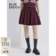 BLUE ERDOS半身裙短裙女裝春夏學(xué)院風(fēng)純棉百搭百褶半裙B245F0006 波爾多紅 170/72A/L