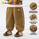 嘟嘟家【燈芯絨】男童褲子秋冬加絨兒童長(cháng)褲冬季保暖寶寶冬裝童裝 淺棕色 90