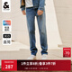 杰克·瓊斯（JACK&JONES）男裝四季恒溫彈力柔軟舒適903直筒牛仔褲男潮流百搭褲子品牌男褲 086中藍牛仔 寬松直筒，卡碼拍小 31 175 W31/L30