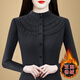 梵闋半高領(lǐng)打底衫女加絨蕾絲秋冬洋氣內搭保暖上衣媽媽裝百搭減齡小衫 深灰色 XL 建議115-125斤