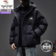 啄木鳥(niǎo)（TUCANO）羽絨服男冬季新款潮牌加厚保暖防風(fēng)連帽美式面包服男士休閑外套 幻影黑 【官方正品 專(zhuān)柜直發(fā)】 XL 【建議135-155斤可穿】