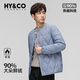 HY&CO輕薄羽絨服男短款秋冬季寬松簡(jiǎn)約圓領(lǐng)內膽鴨絨保暖外套 XL 霧霾藍