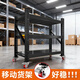 永富財倉儲帶輪子貨架家用組合帶萬(wàn)向輪多層移動(dòng)貨架倉庫置物架展示架子 黑色三層貨架--110cm高【萬(wàn)向輪】 長(cháng)80*寬40【家用級】