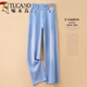啄木鳥(niǎo)（TUCANO）天絲牛仔褲女2025新款夏季薄款高腰寬松垂感直筒褲淺色窄版闊腿褲 藍色[長(cháng)褲] L 28 (105-115斤)