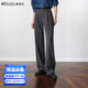 Olrain歐芮兒2025新款女裝秋季磨毛通勤直筒西褲高腰垂感通勤休閑褲 灰色 M 160/68A/M