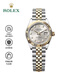 勞力士女裝日志型 18K金鑲鉆 自動(dòng)機械 送女友 瑞士表 銀色 28m