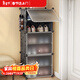 安爾雅超薄鞋柜門(mén)口簡(jiǎn)易鞋架玄關(guān)多層防塵收納架樹(shù)脂組裝柜 單列6層