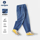 納維凱爾兒童牛仔褲新款男童褲子女童長(cháng)褲學(xué)生褲子百搭舒適 錐形牛仔褲淺藍（男） 150