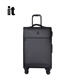 LUGGAGE IT英國it拉桿箱牛津布輕便行李箱女28寸超輕軟箱旅行箱行旅箱男防水 黑色 28英寸 需托運 僅重2.8kg