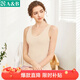 AB內衣女士全棉本命年大紅彈力蕾絲花邊打底衫吊帶衫女式背心8191 淡玉 2XL