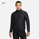 耐克男子輕薄保暖跑步夾克冬羽絨拼接NIKE THERMA-FIT ADV FB7557 010黑/黑 L