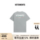 VETEMENTS經(jīng)典可樂(lè )T 夏季新款100%純棉輕奢高檔端短袖T恤男女士寬松半袖 中灰 S