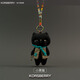 KORSBERRY可愛(ài)卡通包包掛件復古創(chuàng  )意手工娃娃布藝玩偶禮物女生鑰匙扣車(chē)掛 黑貓