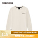 斯凱奇（Skechers）2025秋季新款舒適寬松休閑上衣時(shí)尚針織長(cháng)袖T恤 象牙白色/001J L